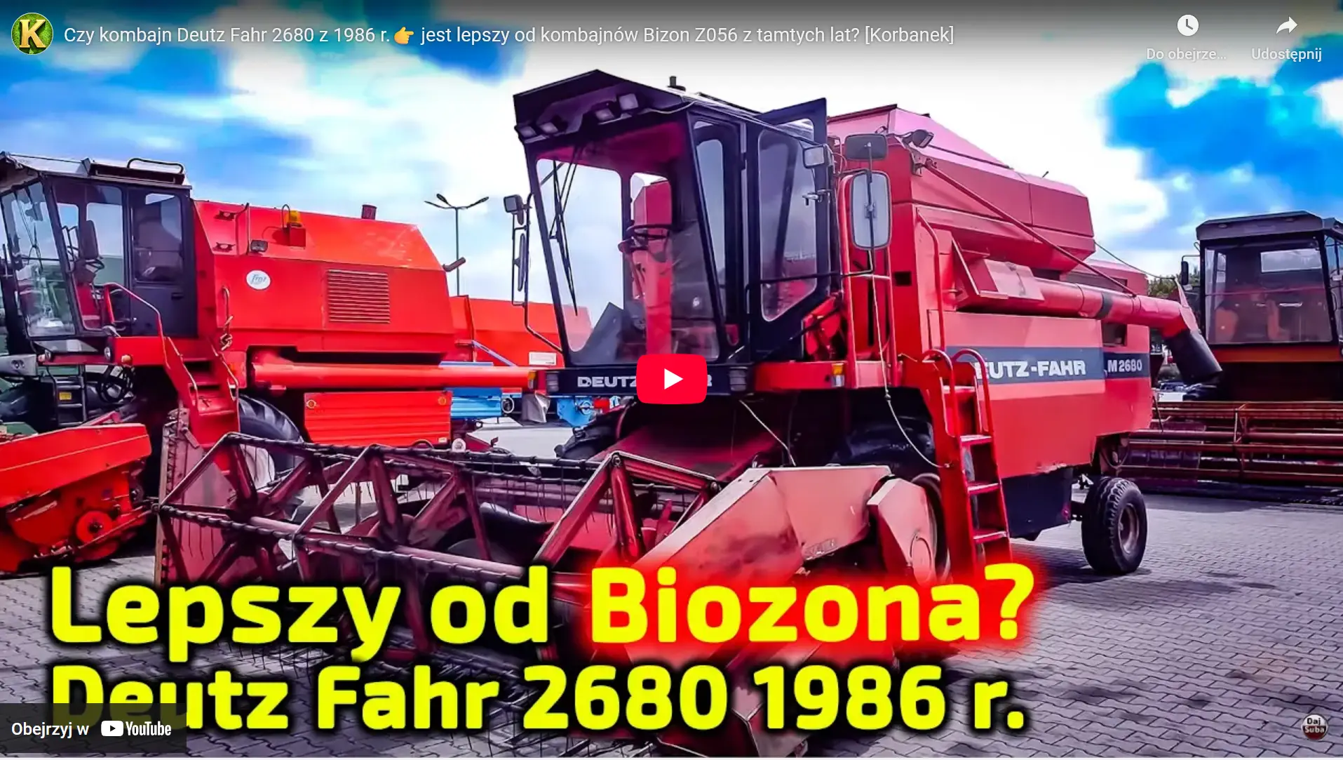 Czy kombajn Deutz Fahr 2680 z 1986 r. jest lepszy od kombajnów Bizon z tamtych lat?